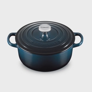 Le Creuset - Braadpan Rond in Geëmailleerd Gietijzer - Nuit - 24 cm