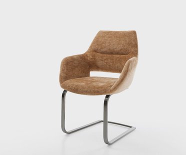 DELIFE Sledemodel Yago-Flex met armleuning chenille roest sledemodel vlak grafiet pocketveer kern