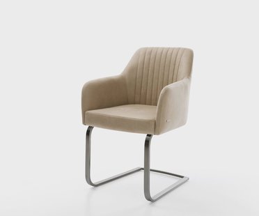 DELIFE Sledemodel Greg-Flex microvelours beige vintage sledemodel vlak grafiet pocketveer kern