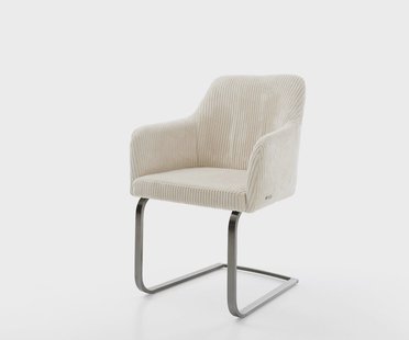 DELIFE Sledemodel Greg-Flex koord beige sledemodel vlak grafiet pocketveer kern