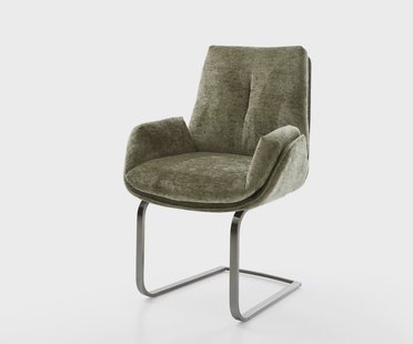 DELIFE Sledemodel Clea-Flex chenille olijfgroen sledemodel vlak grafiet