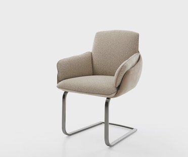 DELIFE Sledemodel Luan-Flex met armleuning microvelours mud sledemodel vlak grafiet