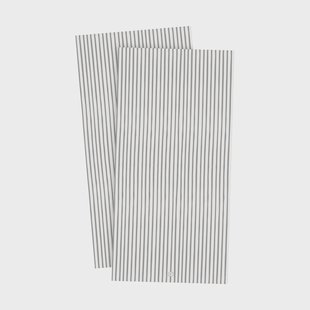 ERNST Ernst servet gestreept 10x20 cm 20-pack Wit-grijs gestreept