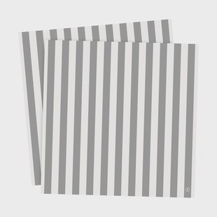 ERNST Ernst servet gestreept 33x33 cm 20-pack Wit-grijs gestreept