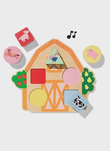 HEMA Rammelende puzzel 23x20x5cm boerderij hout