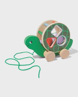 HEMA Trekdier schildpad met geluid 22x15.5x10cm hout