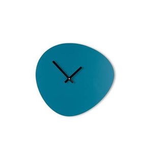 KLOQ Wandklok &apos;Pebble&apos; Petrol Blauw