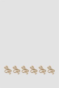 Goudkleurige servetringen met slangen