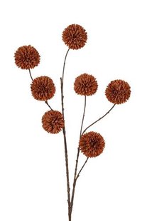 Kunstbloem Pompom - Koffie - 98 cm