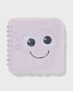 HEMA Notitieboek A6 gelinieerd grappige ogen (lila)