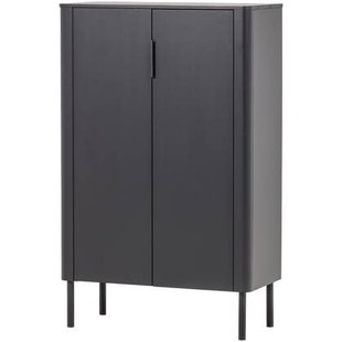 WOOOD Gunnar 2-Deurs Kast - Grenen - Matzwart -135x85x39