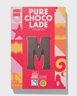HEMA Chocoladeletter puur M 140g