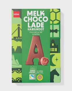 HEMA Chocoladeletter melk hazelnoot A 140g