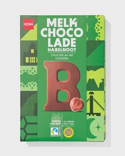 HEMA Chocoladeletter melk hazelnoot B 140g