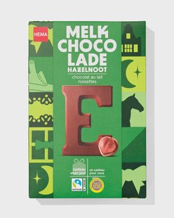 HEMA Chocoladeletter melk hazelnoot E 140g