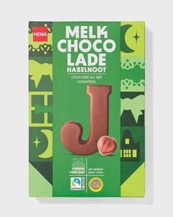 HEMA Chocoladeletter melk hazelnoot J 140g