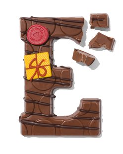 HEMA Handgedecoreerde chocoladeletter melk E 180g