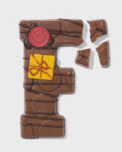 HEMA Handgedecoreerde chocoladeletter melk F 180g