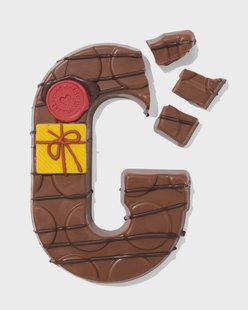HEMA Handgedecoreerde chocoladeletter melk G 180g