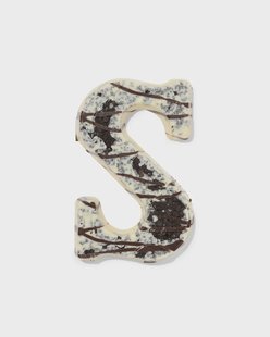 HEMA Chocoladeletter wit cookies cream S 125g