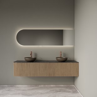 Badkamermeubelset Gliss Design Alluro 180 cm Rechts Mist