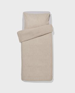 HEMA Dekbedovertrek 140x200/220cm flanel melange greige (grijs)