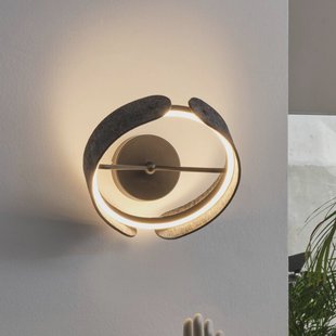 OSRAM LED wandlamp Decor Curve Felt, grijs, vilt, 3.000 K