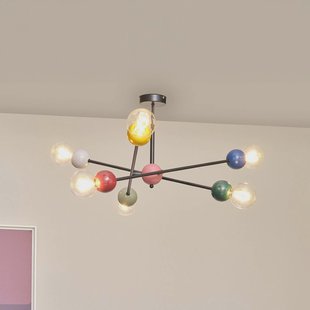 OSRAM plafondlamp Decor Bubble, 6-lamps, staal, kleurrijk, E27