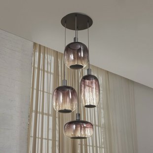 OSRAM hanglamp Decor Needle Plate, grijs, staal, 4-lamps, E27