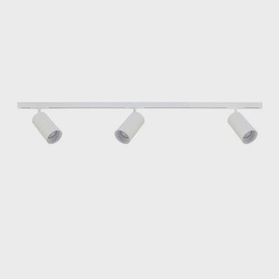 Designline railsystem, 3 buisspots, wit 1 m ANTIDARK - Woonkamer - Modern - Metaal - Meerdere lampen