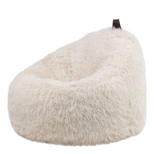 icon Cocoon Zitzak - Fluffy Pluche Imitatiebont - Wit
