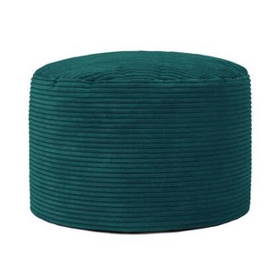 icon Milano XL Poef - Ribfluweel - Blauwgroen