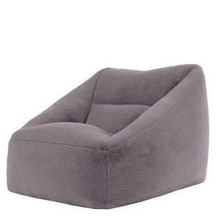 icon Natalia Zitzak Fauteuil - Fluffy Pluche Imitatiebont - Grijs