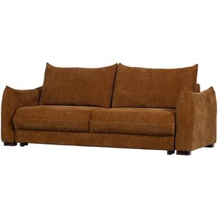 WOOOD Jonne 3-Zits Slaapbank - Chennile - Bruin - 92x233x105