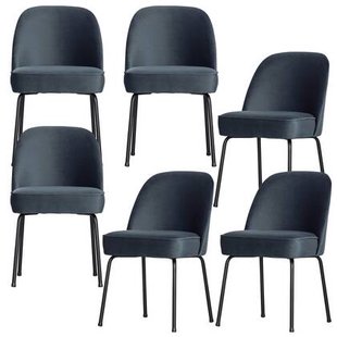 WOOOD Vogue Eetkamerstoelen - Fluweel - Teal - Set van 6