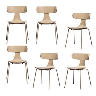 WOOOD Form Eetkamerstoelen - Hout|Metaal - Zand - Set van 6
