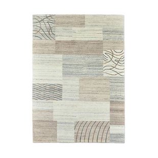 Theko Handgeknoopt wollen tapijt Nakarta 70x140 cm - Beige