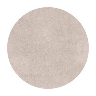 Rond hoogpolig vloerkleed Furr beige - Interieur05 - 160 x 160 cm
