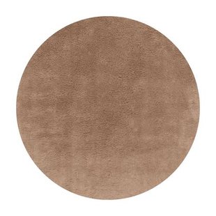 Rond hoogpolig vloerkleed Furr bruin - Interieur05 - 200 x 200 cm