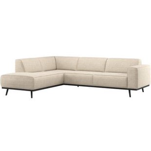 WOOOD Statement Hoekbank Links - Polyester - Beige Melange