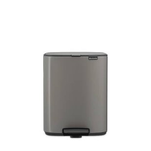 Brabantia Bo Pedaalemmer 12L, kunststof binnenemmer - Platinum