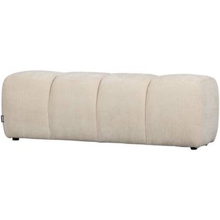 WOOOD Mojo Eetbankje 164 cm - Ribstof - Ecru - 49x164x45