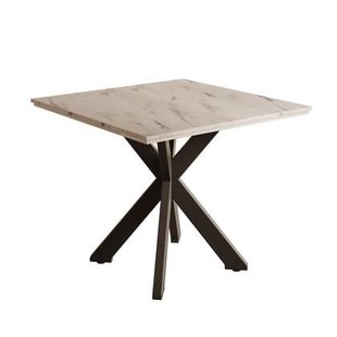 Meubella - Eetkamertafel Pacey - Wit marmerlook - 90 cm