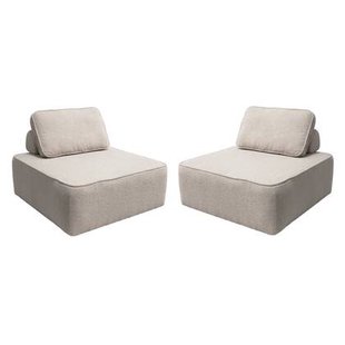 sweeek - Fauteuils boucléstof 1 zitplaats (set van 2)