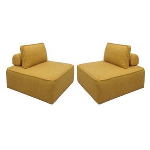 sweeek - Fauteuils boucléstof 1 zitplaats (set van 2)