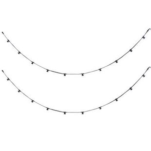 QAZQA Lichtsnoer zwart koppelbaar met stekker 10m 20-lichts IP44 -