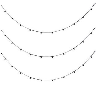 QAZQA Lichtsnoer zwart koppelbaar met stekker 14m 30-lichts IP44 -