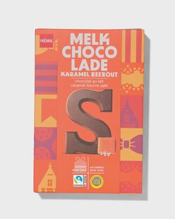 HEMA Chocoladeletter melk karamel zeezout S 135g