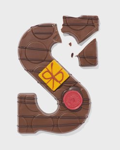 HEMA Handgedecoreerde chocoladeletter melk S 180g