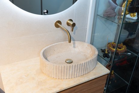 Waskom Loutro Irini Ovaal 50x38x12.5 cm Marmer